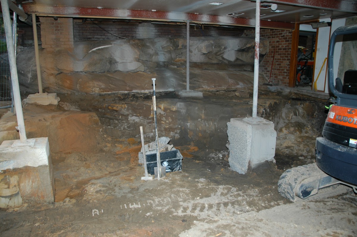 Excavating under house